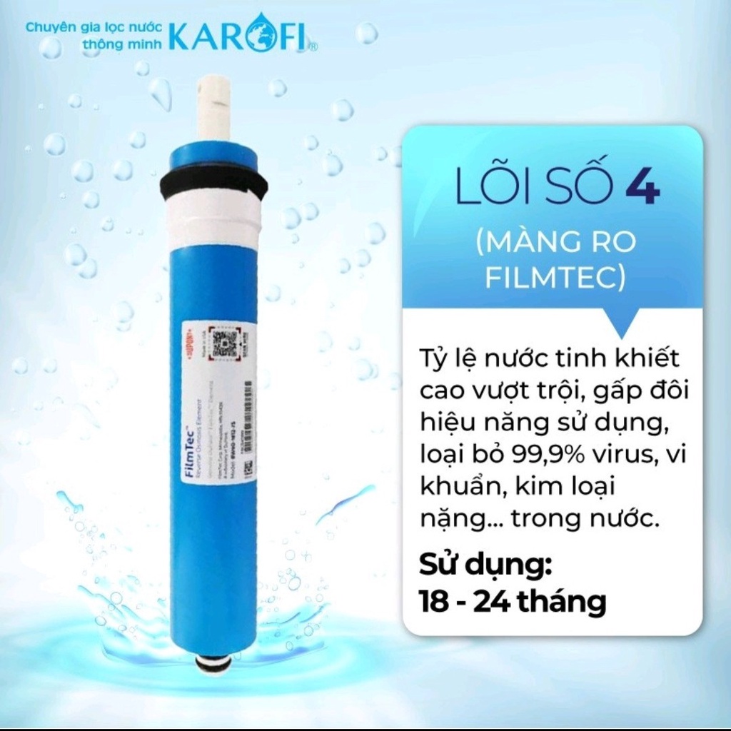 Lõi lọc nước Karofi số 4 - Màng lọc RO chính hãng