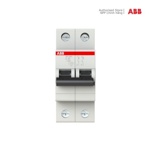 Cầu dao tự động ABB MCB 2P 25A 4,5kA (SH202L-C25)