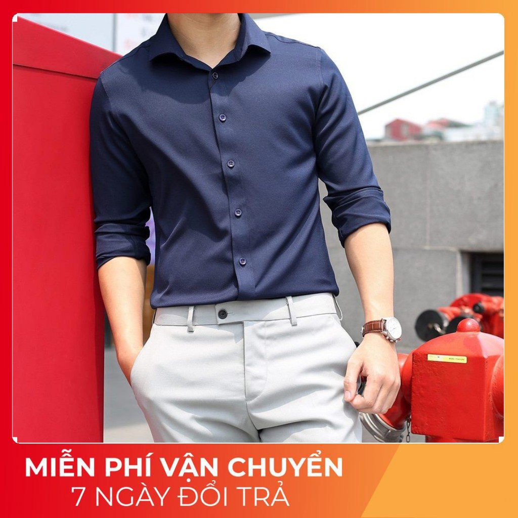ÁO SƠ MI  NAM  ÁO CÔNG SỞ  VẢI LỤA  THỜI TRANG HÀN QUỐC CAO CẤP