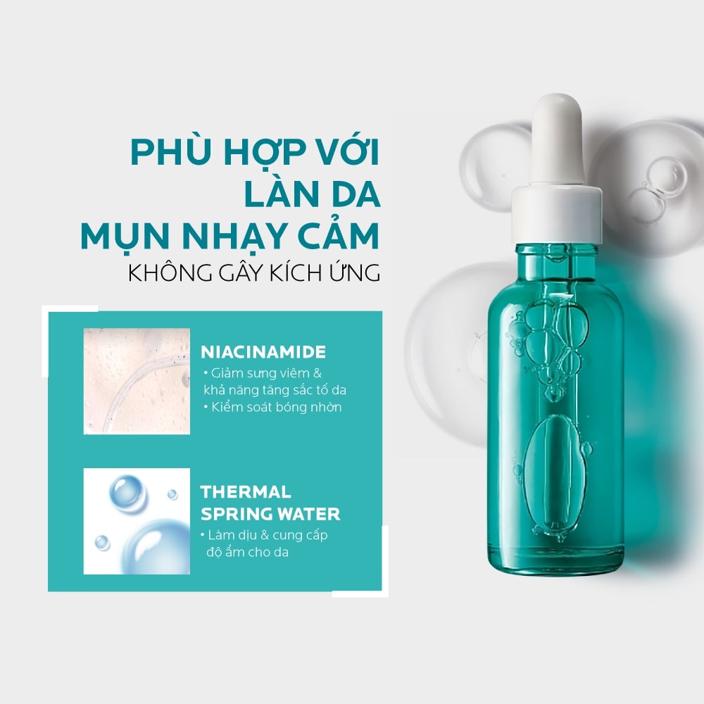 Tinh Chất La Roche Posay Effaclar Serum 3 Tác Động Giảm Mụn, Thâm Sau Mụn Và Lỗ Chân Lông To 30ml