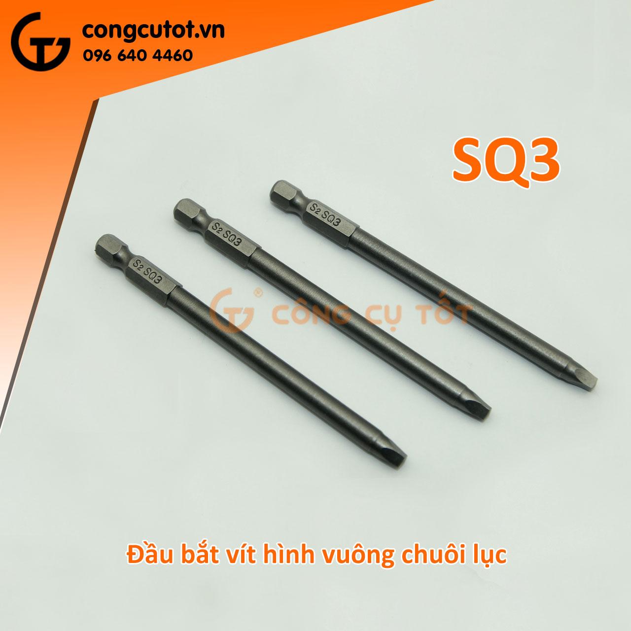 Đầu bắt vít hình vuông chuôi lục