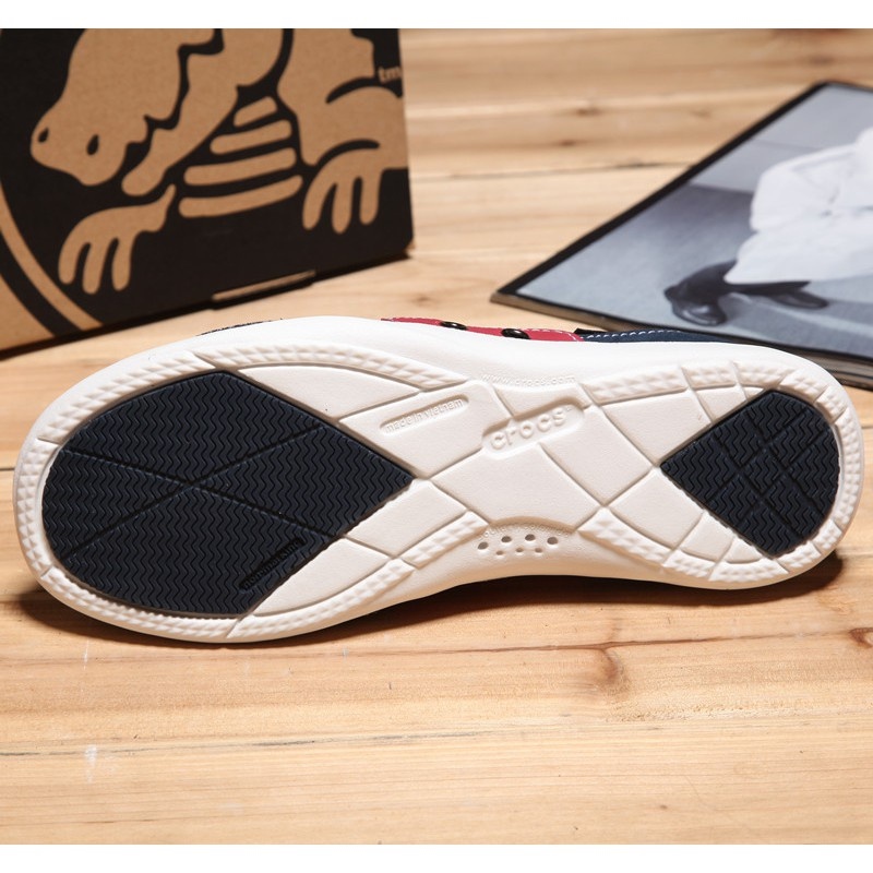 ♨﹍✕ CROCS Giày Lười Vải canvas Thời Trang Dành Cho Nam [14392]