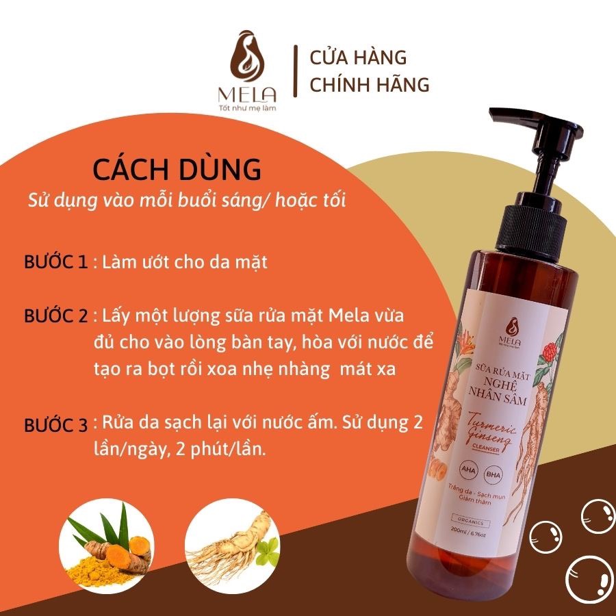 Sữa rửa mặt nghệ - nhân sâm 200ml