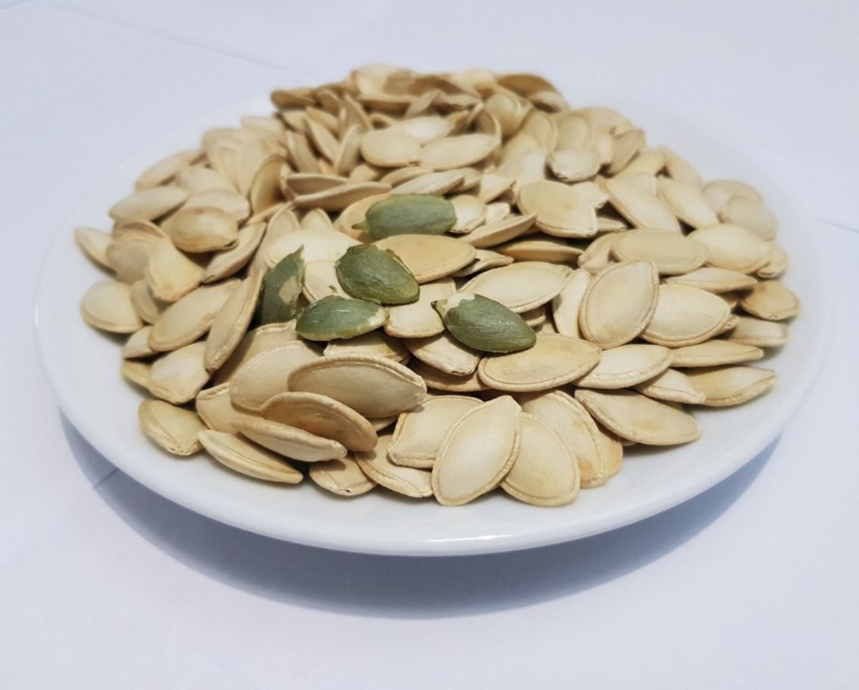 HẠT BÍ TRẮNG RANG TAY LOẠI TO NGON 100GR[ 100g Bí Ngô rang chín]