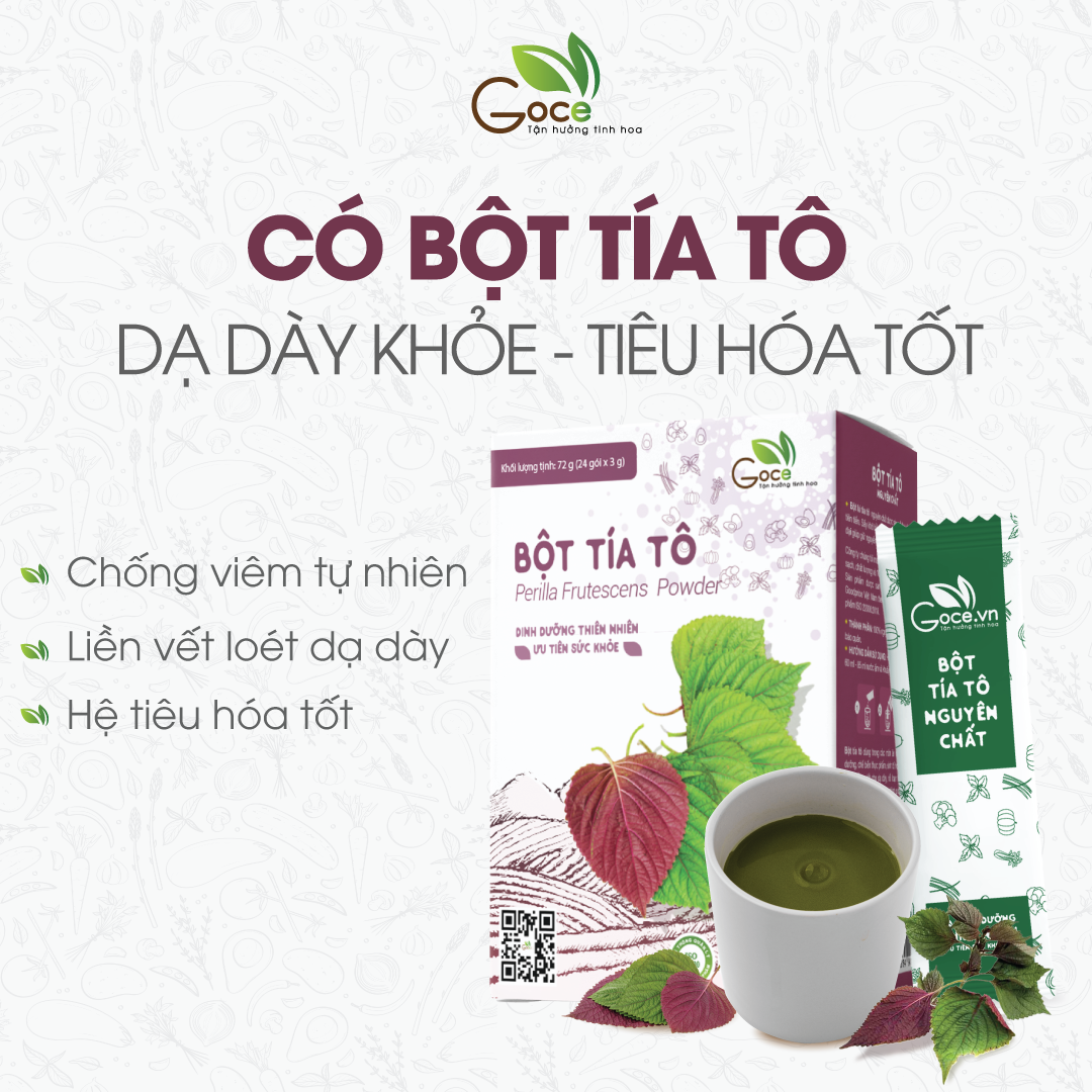Bột tía tô nguyên chất Goce - 72g (24 gói x 3g)