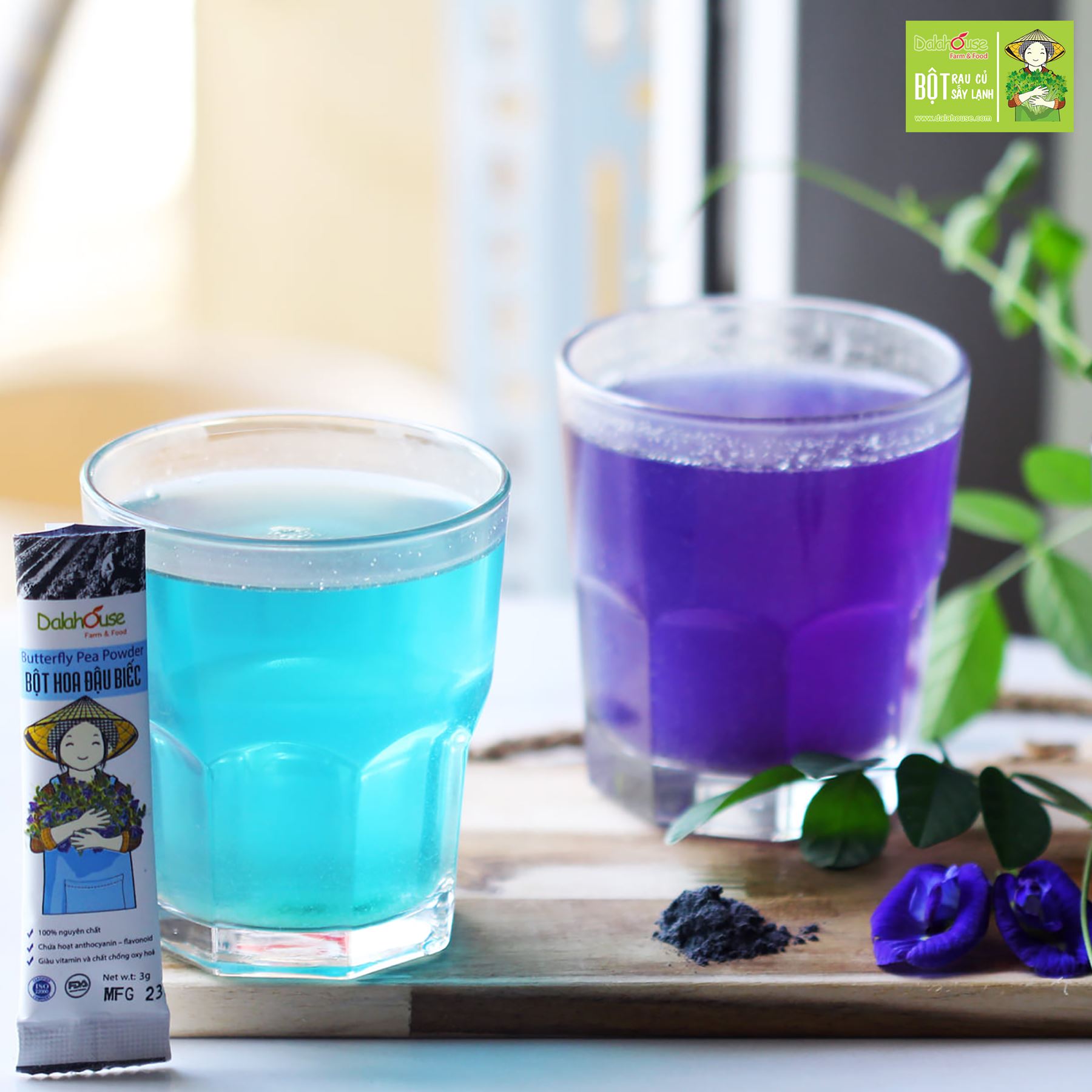 Bột Hoa Đậu Biếc Sấy Lạnh Dalahouse 60g (20 gói * 3g)