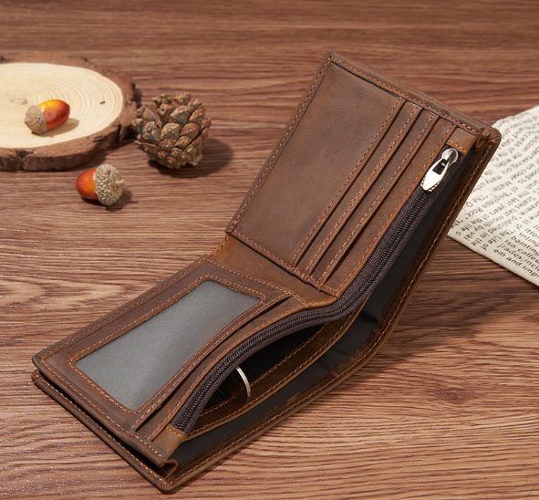 Ví Bóp Nam Da Bò Sáp Thật Cao Cấp Công Nghệ Chống TRộm RFID - Đồ Da Kingshop