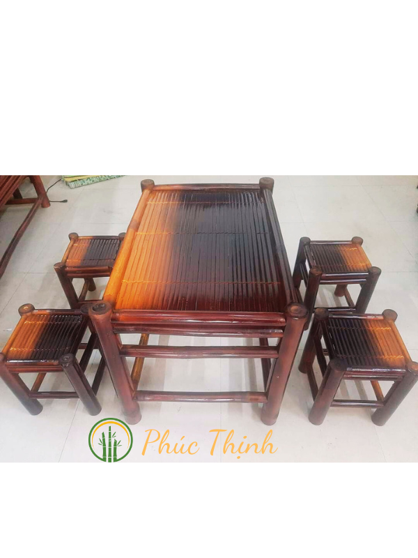 Bàn ghế tre tự nhiên