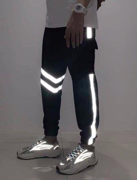 quần jogger nam nữ phối phản quang siêu phẩm dạo phố