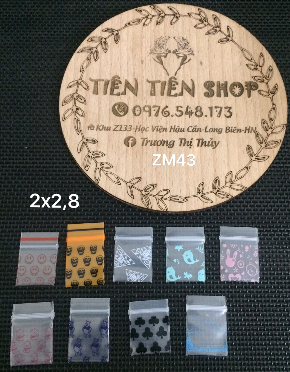 50c túi zip nhiều hình kt 2x2.8cm