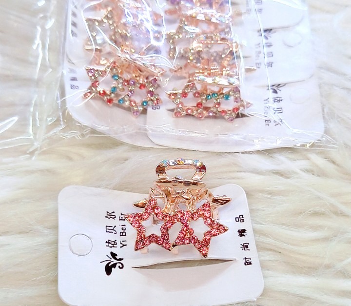 Kẹp gấp đỉnh đính đá sang trọng-chọn màu
