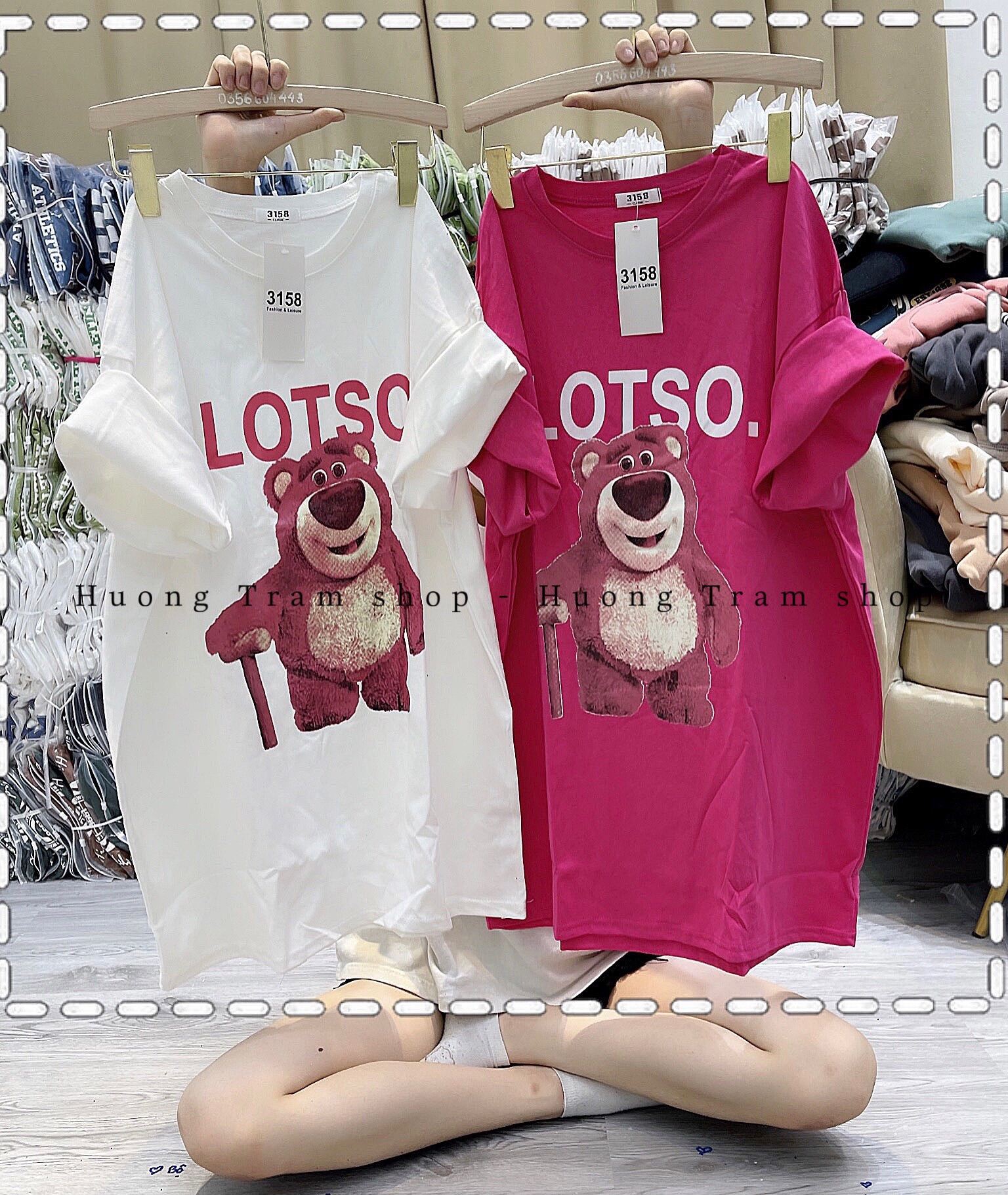 Áo Thun 3158 Form Rộng Gấu Lotso