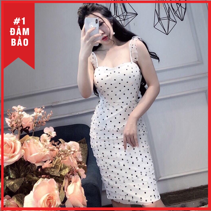 [HCM]ĐẦM BODY CHẤM BI THỜI TRANG 401
