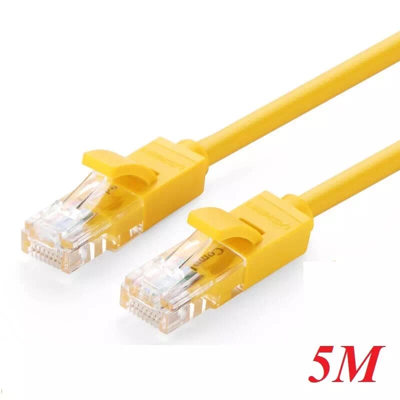 Ugreen 11233 5M màu Vàng Cáp mạng LAN CAT5E UPT NW103