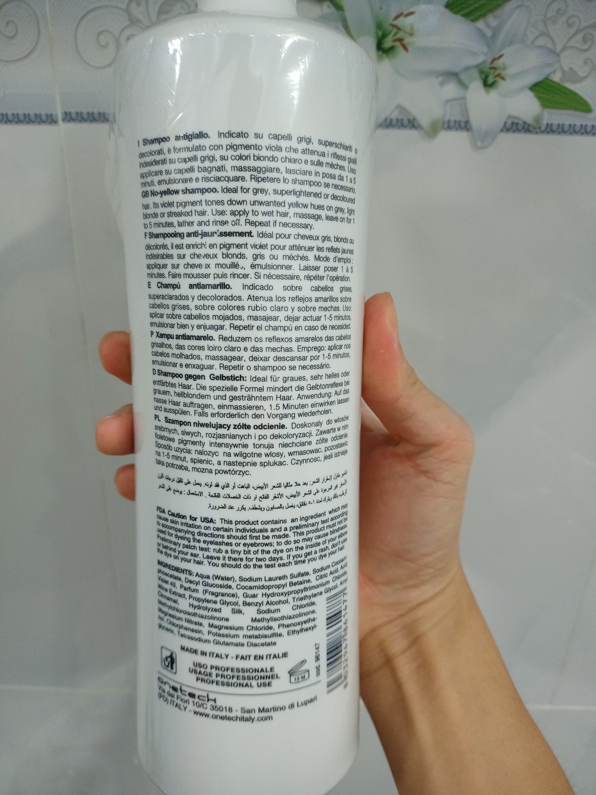 Dầu gội tím khử vàng Fanola 1000ml