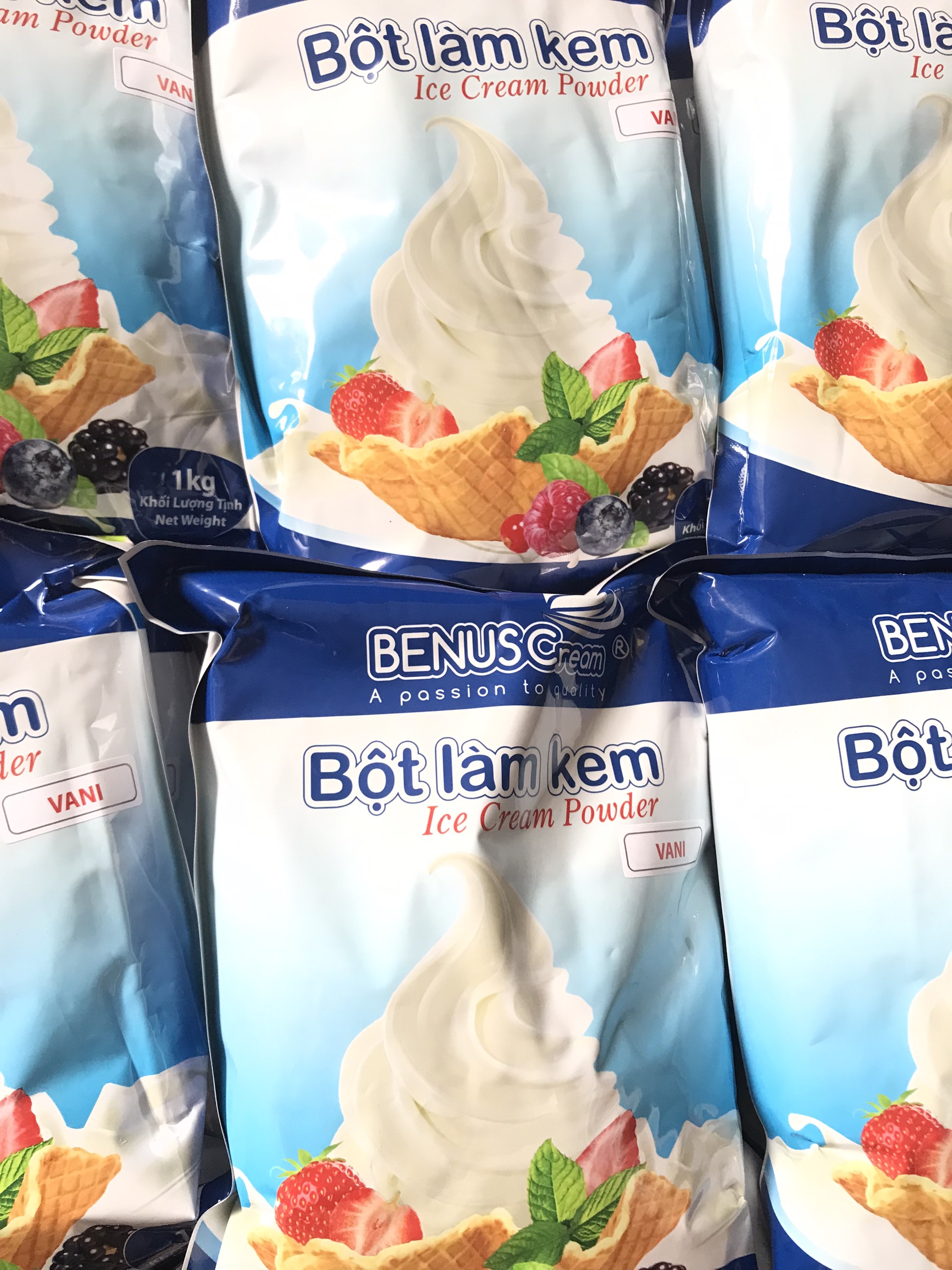 Bột kem hương vị vani