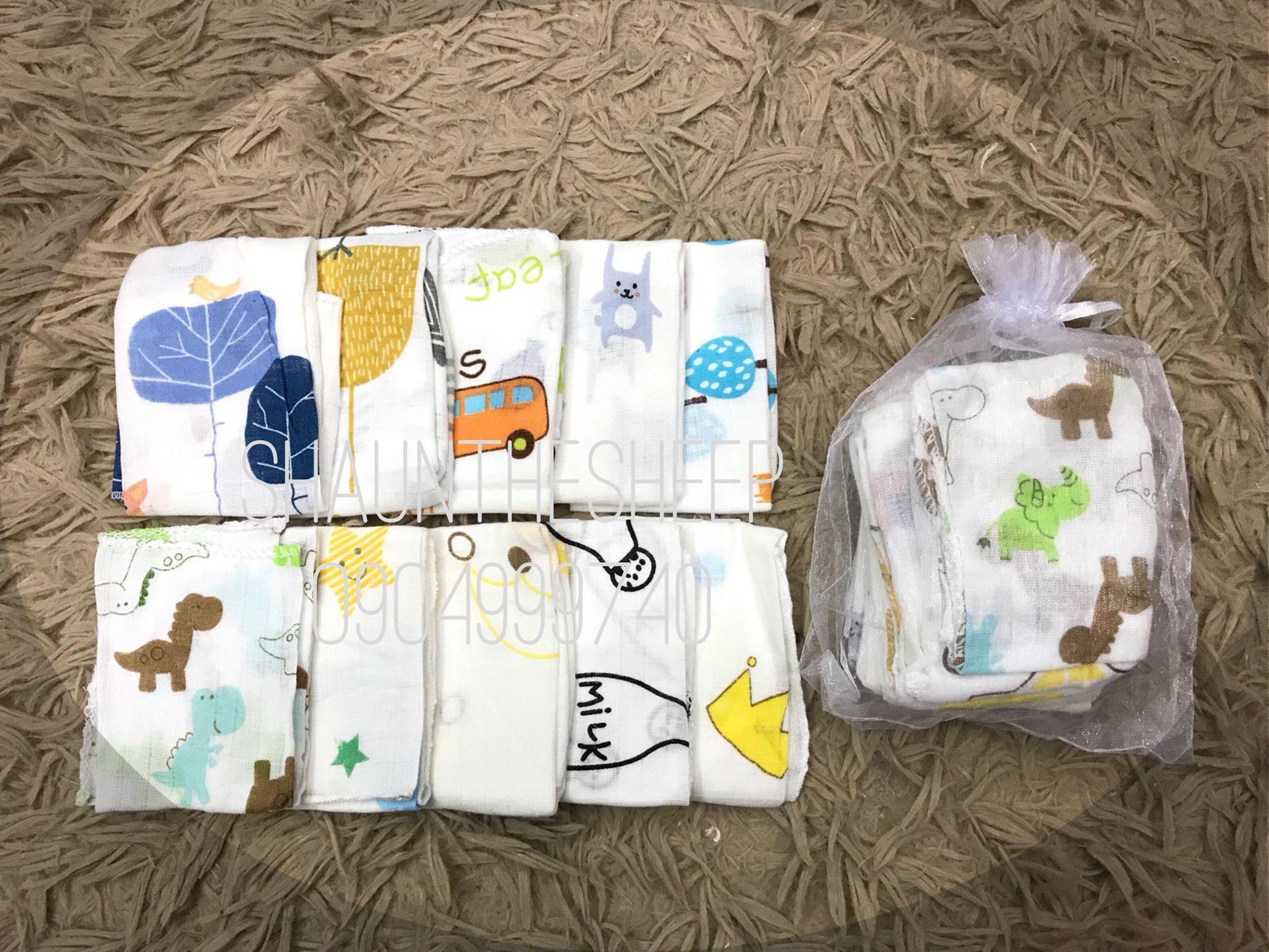 Set 10 Khăn Xô Sữa Aden