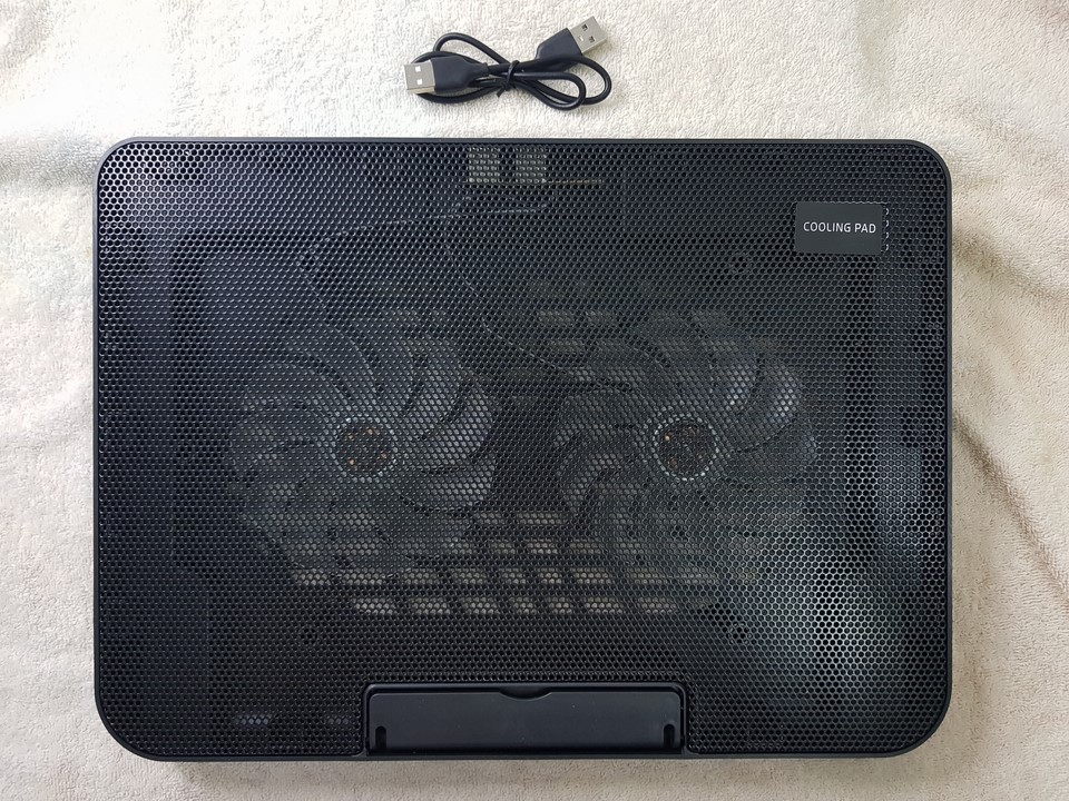 Đế Fan tản nhiệt Laptop Cooling Pad N99 - 2 quạt đèn led có nấc lên lên hạ xuống laptop từ 10-17 inch