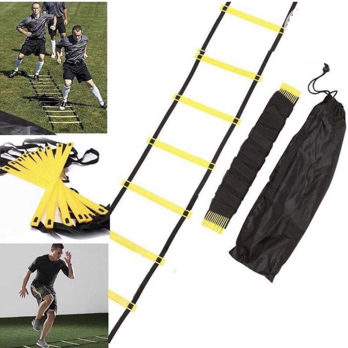 Thang dây tập luyện thể thao thể lực, tốc độ - thang dây tập đá bóng đá banh, võ thuật gym dài 3m – 6m chính hãng amalife