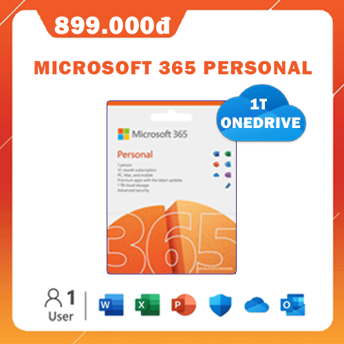 Key- online Microsoft® 365 Personal (01 năm 01 tài khoản 05 thiết bị)