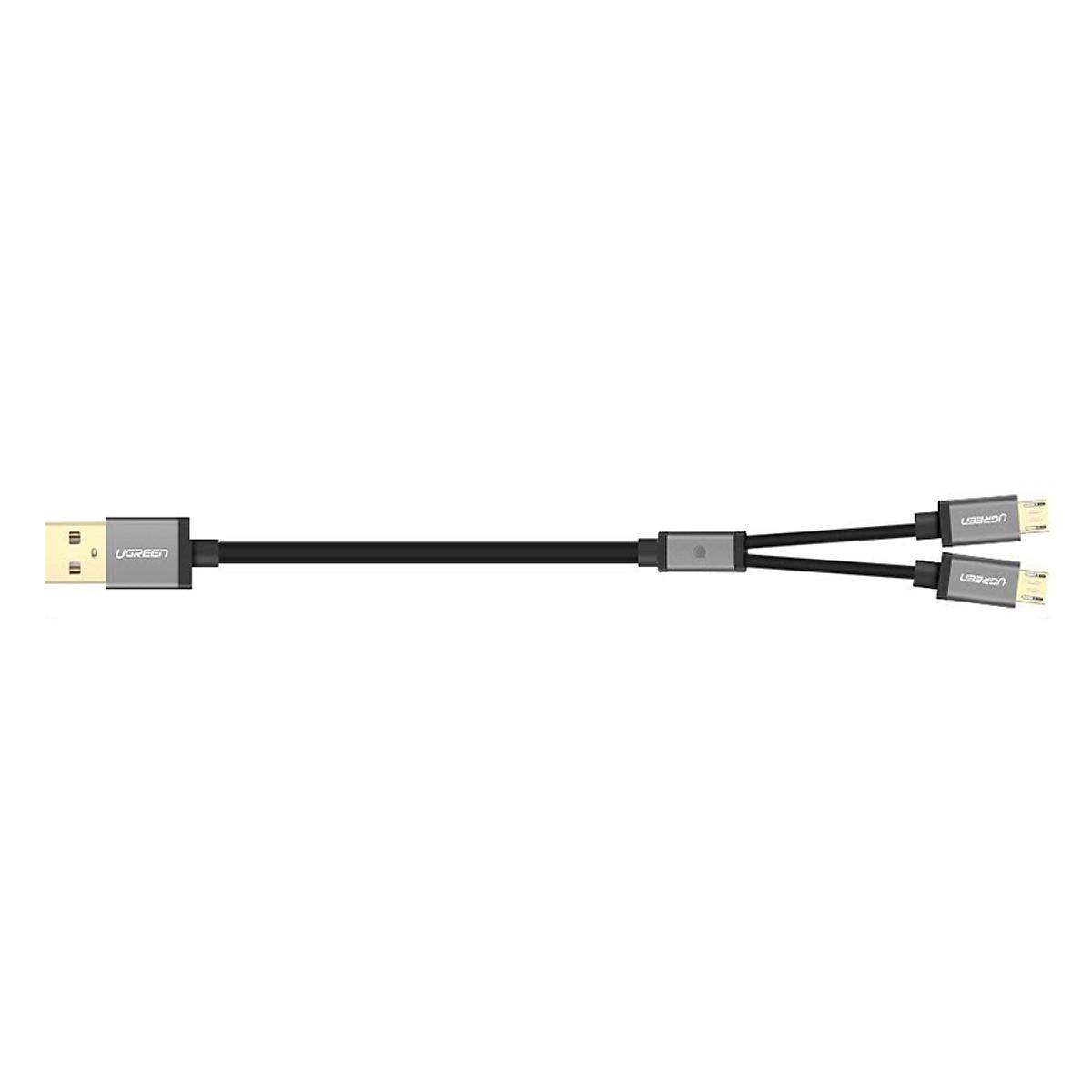 Cáp Sạc Chia 2 Đầu Micro USB Ugreen 40349 (1.5m)