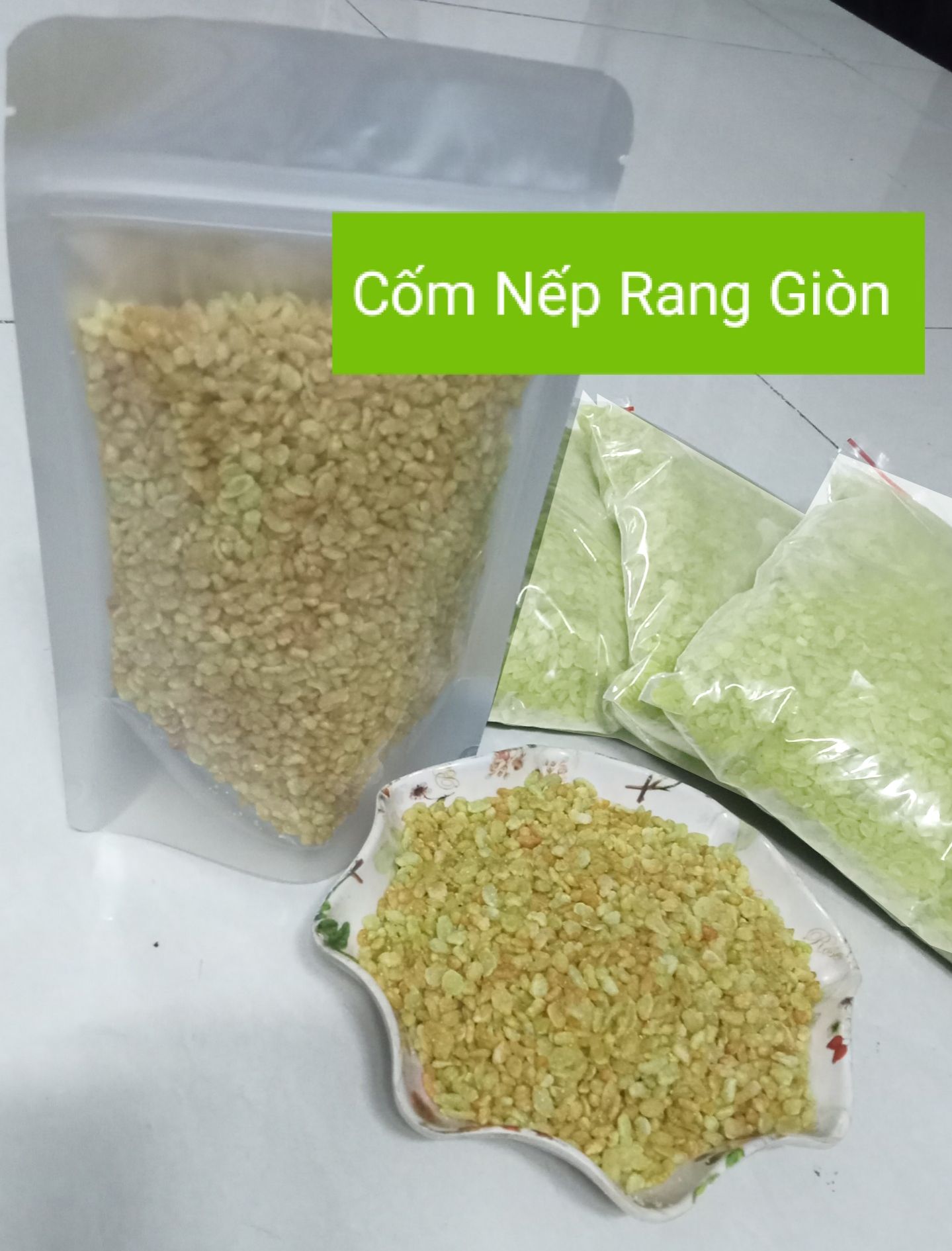 1 KG CỐM NẾP RANG GIÒN,CỐM NẾP NON CHIÊN GIÒN