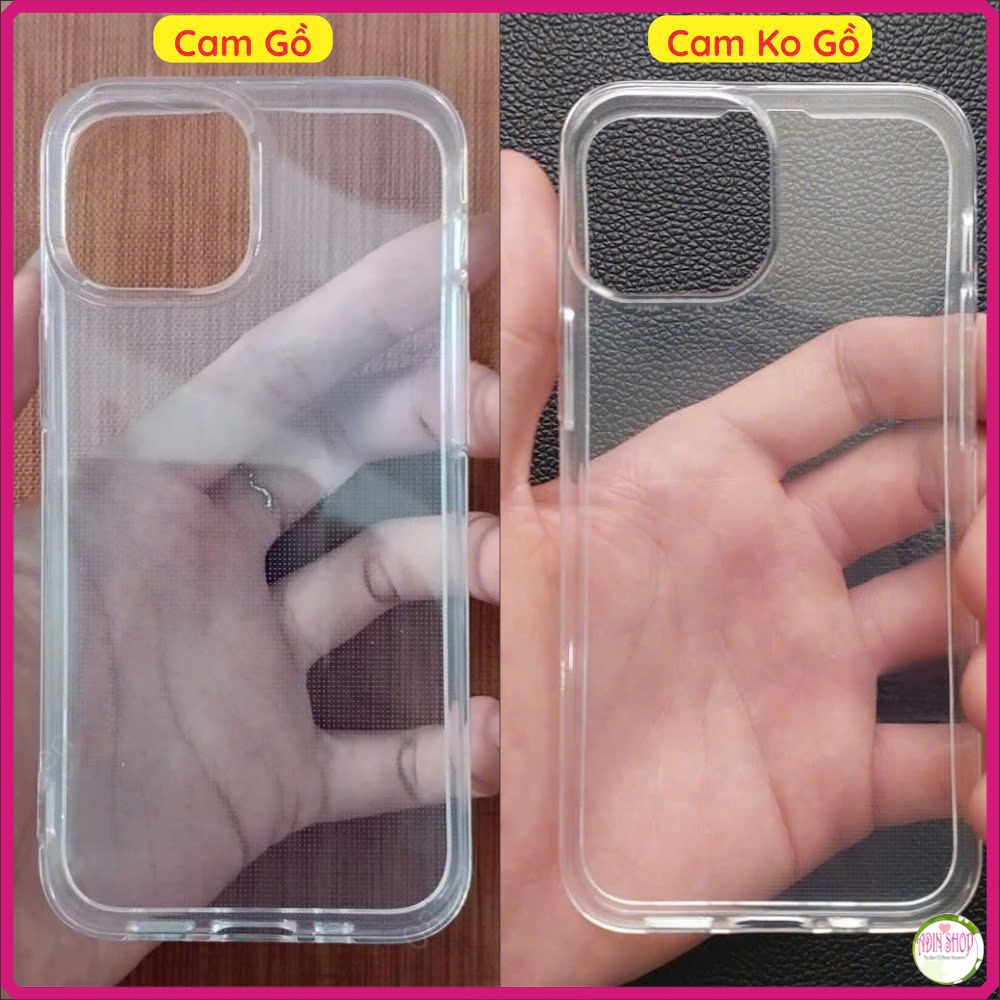 Ốp lưng Iphone 13 mini dẻo trong viền cam gồ/ không gồ cao cấp, bền đẹp