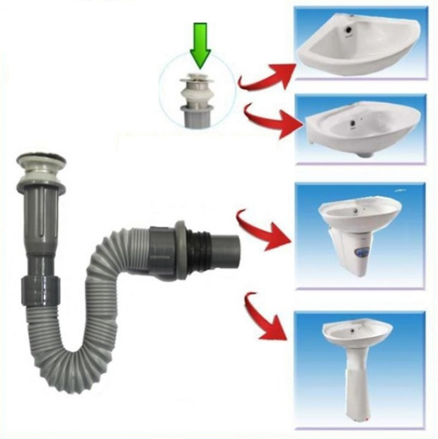 Bộ xả lavabo nhựa ABS-đầu inox