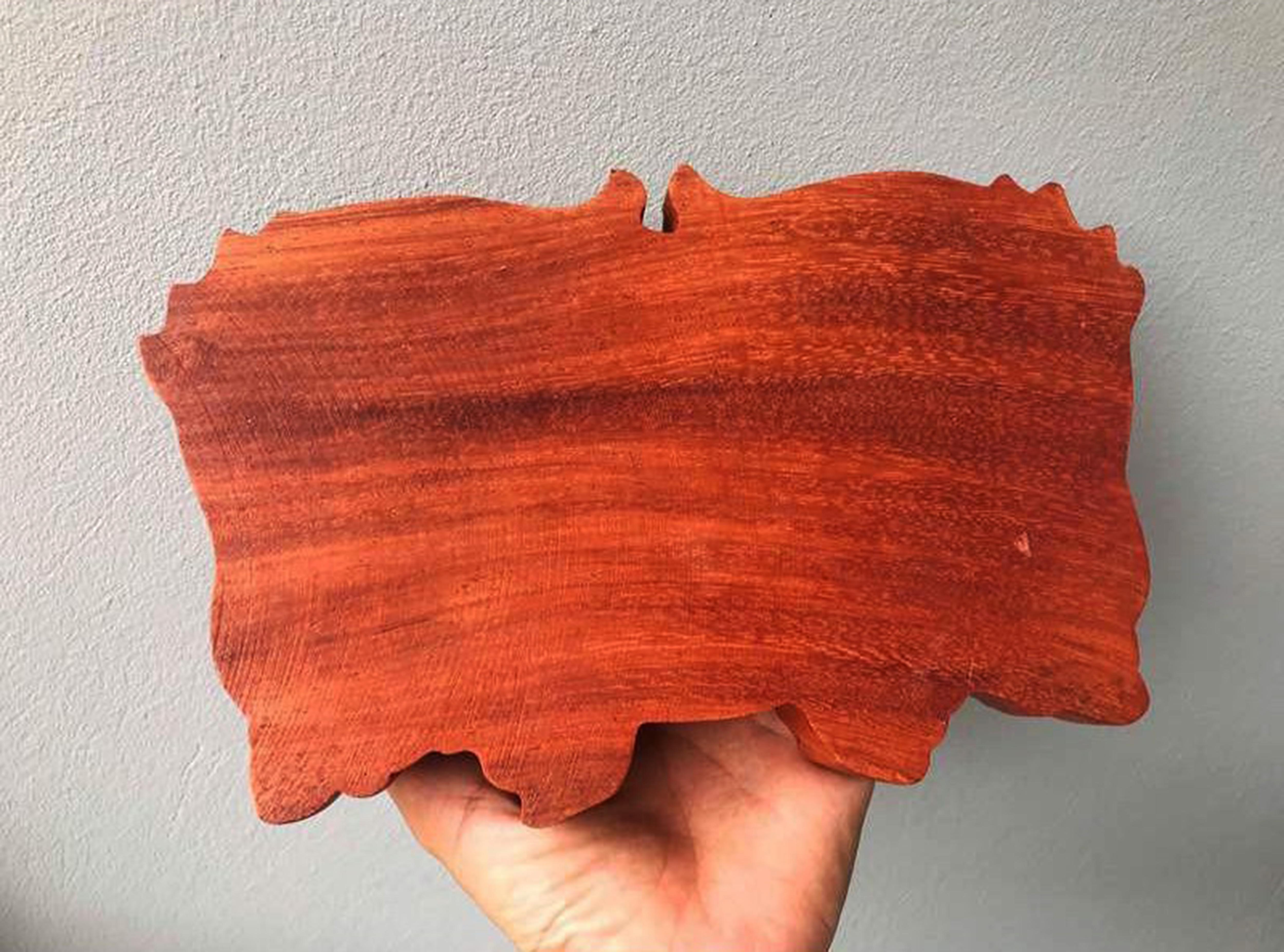 Gạt Tàn Gỗ Hương Chạm Cá Chép Siêu Dầy ( 22 x12 x4 Cm)