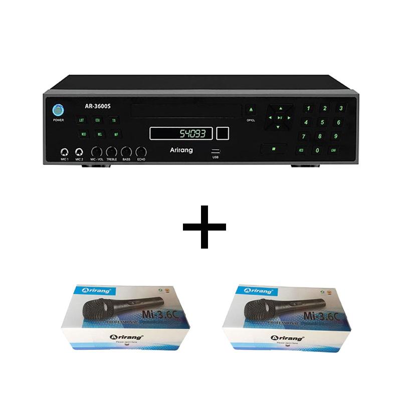 Đầu Karaoke Arirang AR-3600S (Đen) + tặng ( đĩa + list nhạc)
