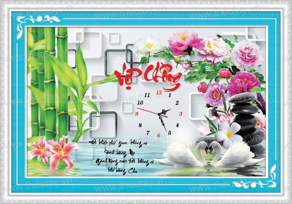 Tranh Đính Đá ABC 3D Vợ Chồng Đi Khắp Thé Gian Không Ai Sánh Bằng Mẹ DF488 (KHÁCH TỰ ĐÍNH) KT:75X50CM