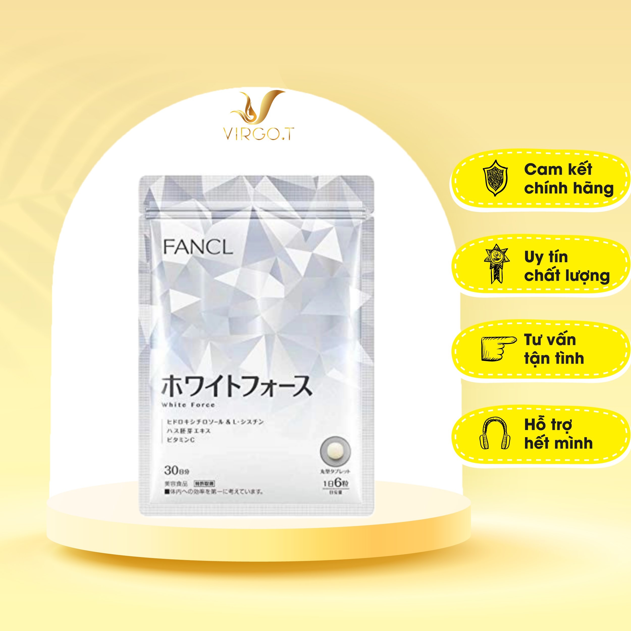 Viên Uống Trắng Da Fancl White Force Nhật Bản Gói 30 Ngày - virgot.store
