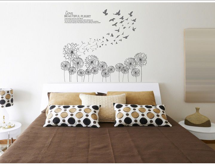 [HCM]Decal dán tường Hoa bồ công anh 2 DH071 (110 x 110cm)