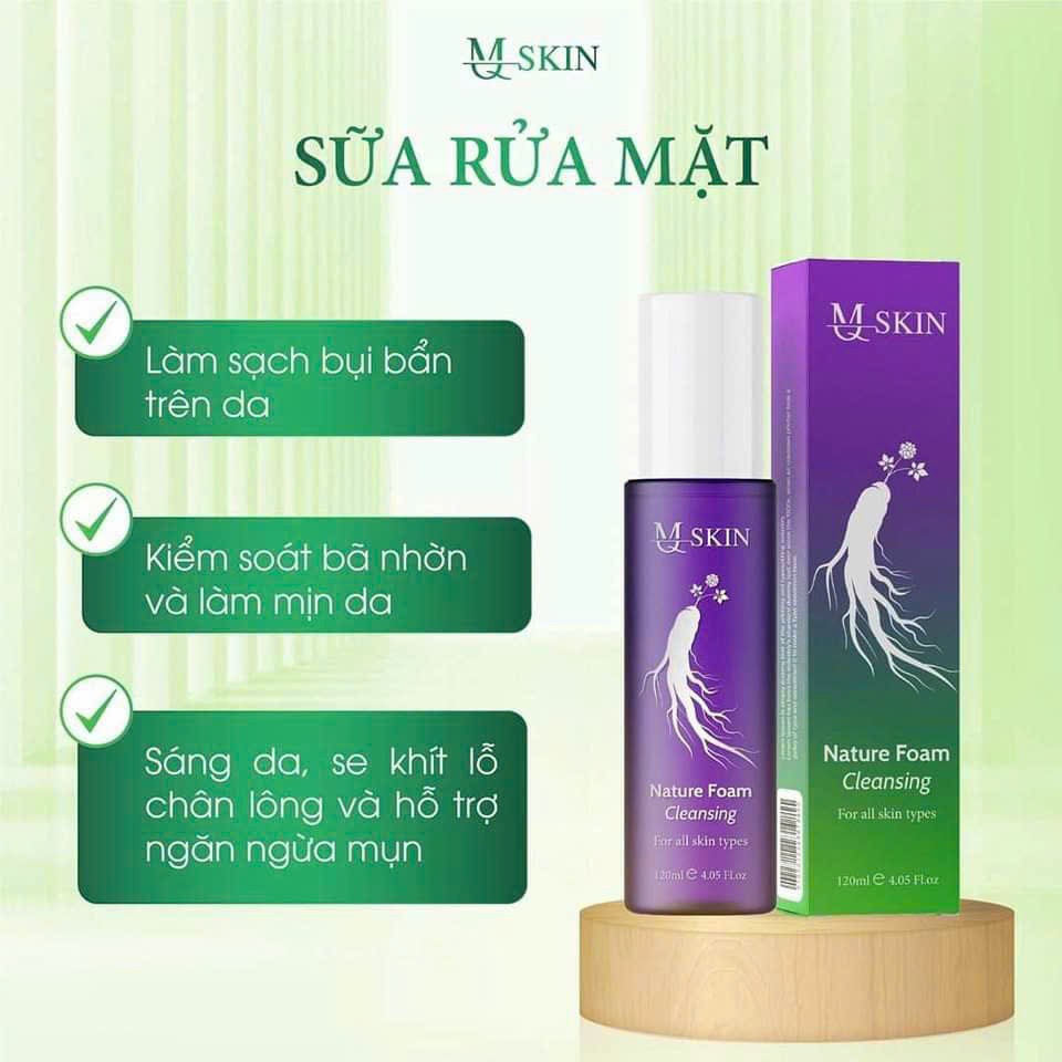 Sữa rửa mặt nhân sâm MQ Skin - Nature Foam Cleansing MQSkin