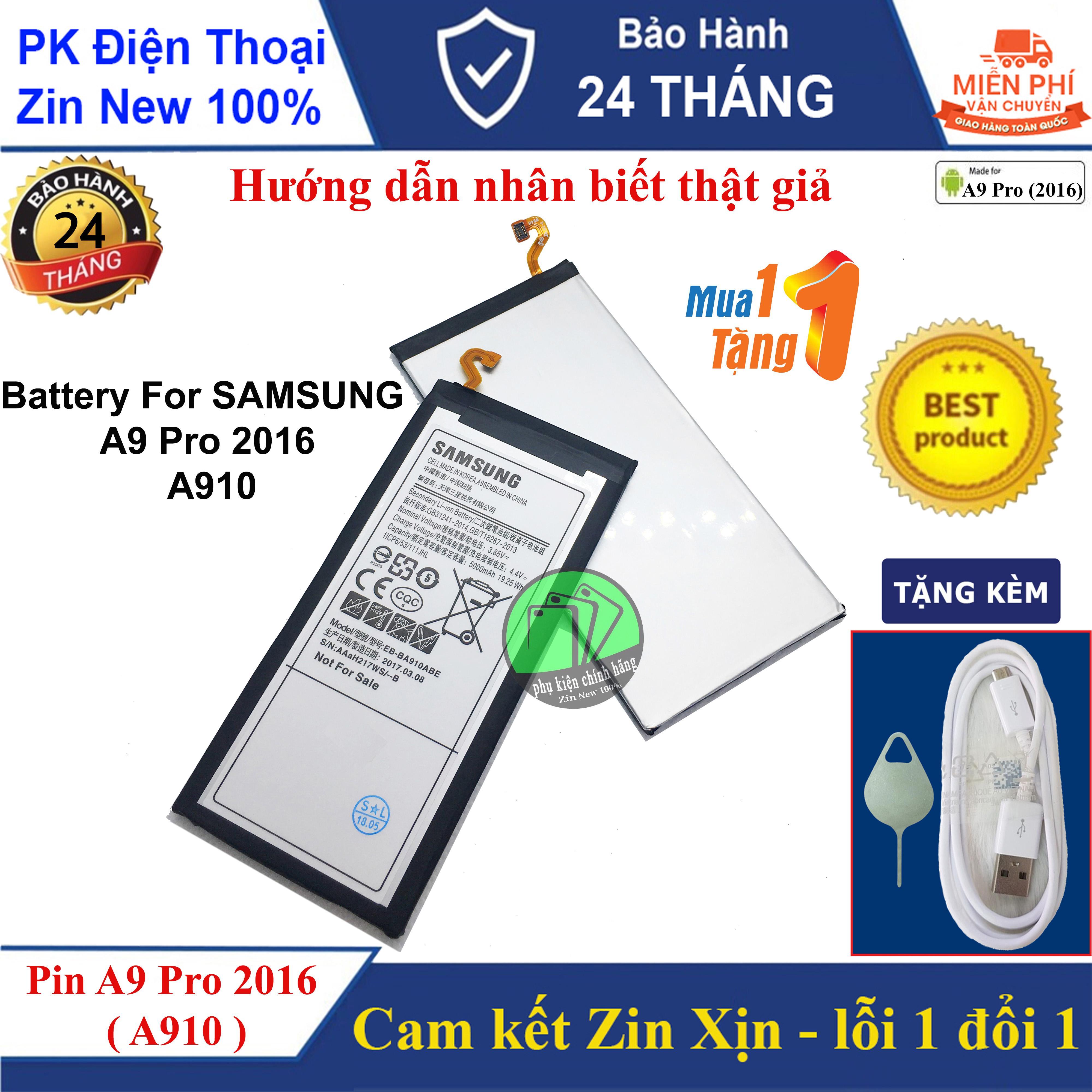 Pin zin máy dành cho samsung galaxy a9 pro , 5000mah - nguyen seal