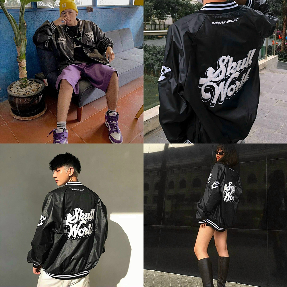 Áo khoác dù kiểu bomber chất dù 2 lớp mua lẻ giá sỉ tkt