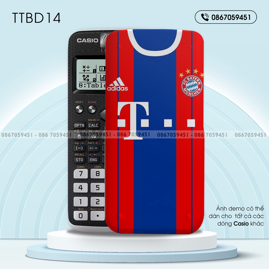 Skin dán máy tính CASIO In Hình CLB Bóng ĐáBộ 3 (Casio 570 / Casio 570-2nd/ Casio 580 /Vinacal..) ttbdb3
