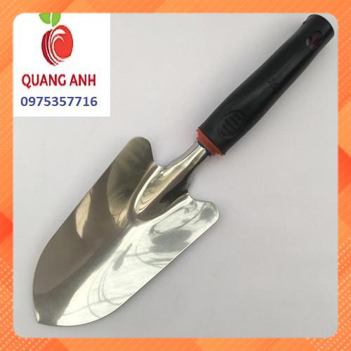 Xẻng làm vườn mini cao cấp chất liệu inox cán cao su