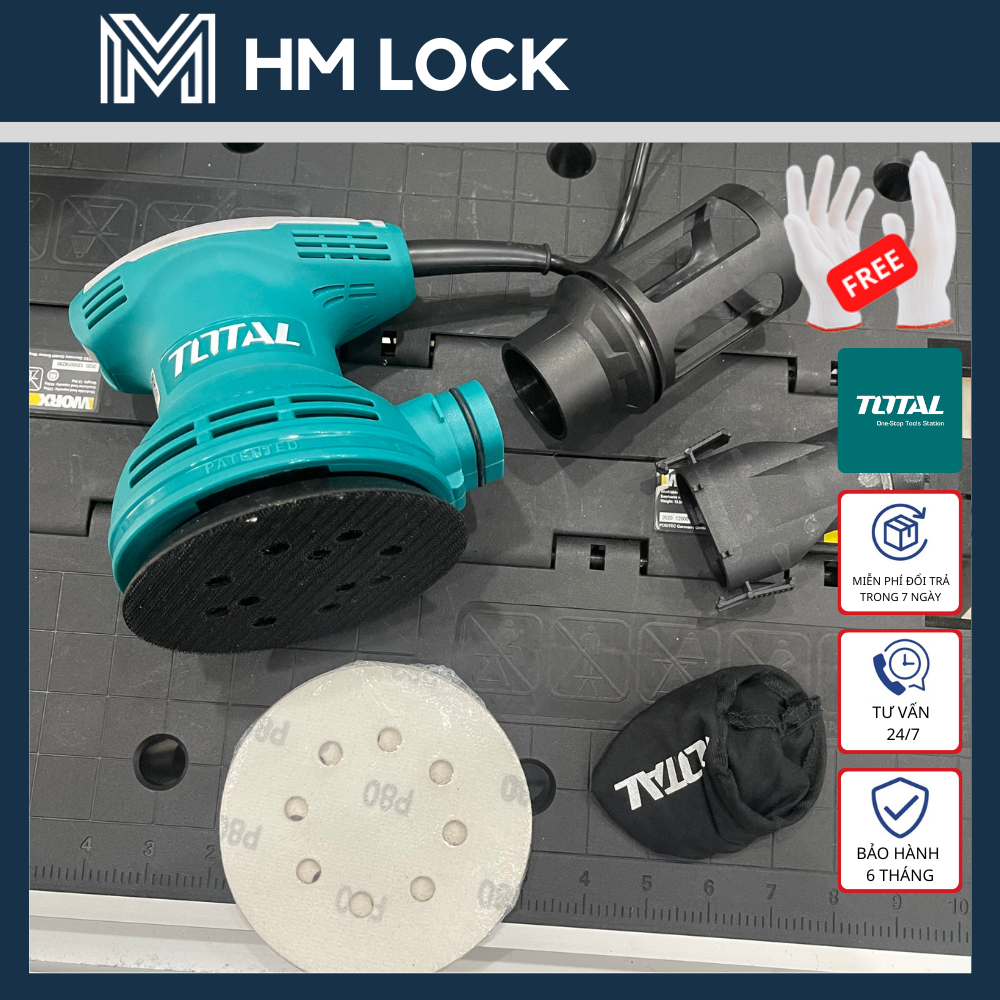 Máy chà nhám tròn 320w total tf2031256 - hàng chính hãng