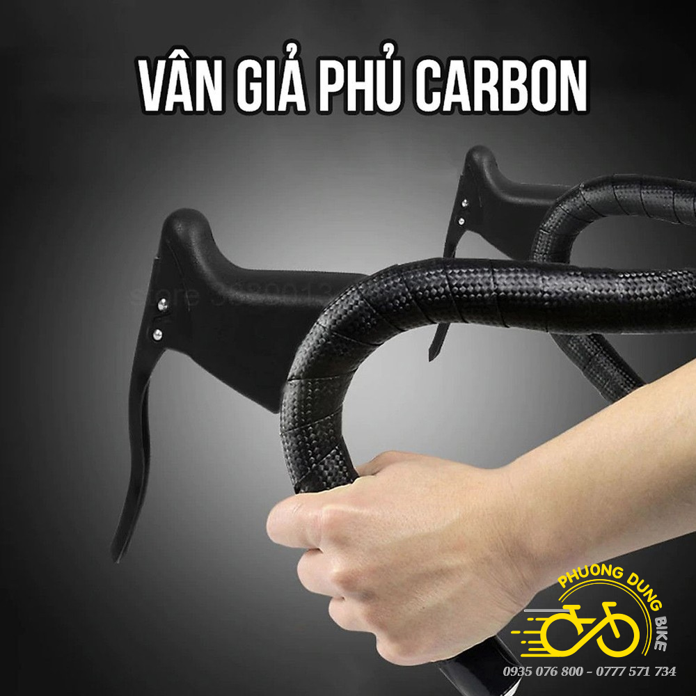 Dây quấn (Băng quấn) ghi đông xe đạp vân Carbon