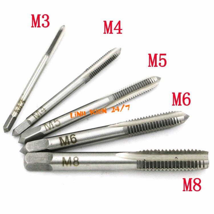 Bộ 5 mũi taro thẳng tạo ren m3-m8