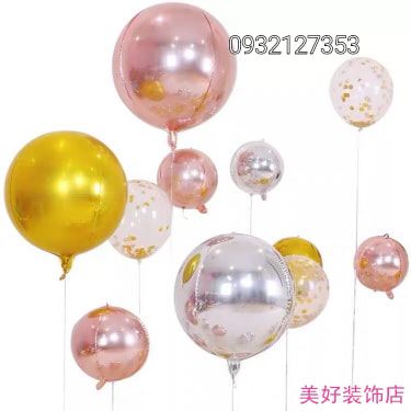 Bóng tròn 4D trang trí size 25cm và 60cm