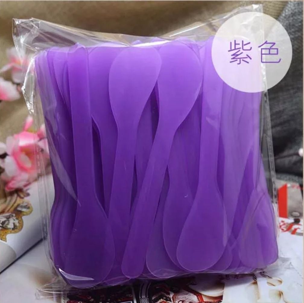 Combo 100 muỗng múc kem [màu tím]