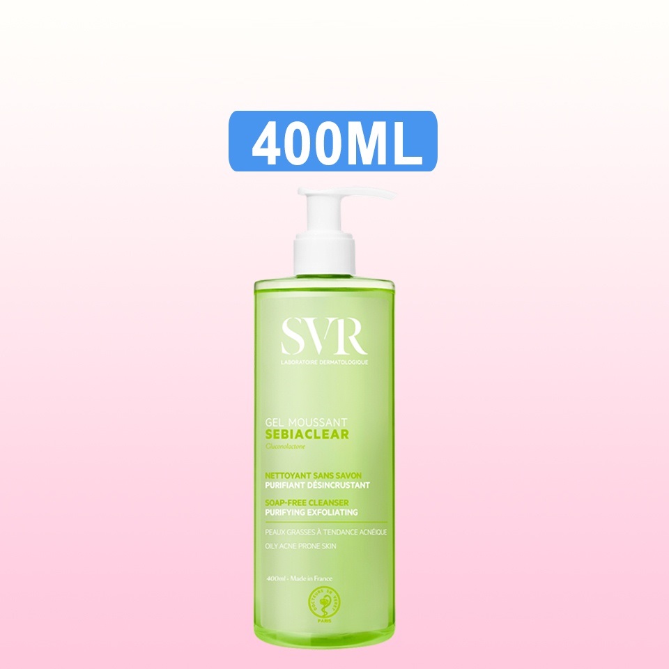 Sữa rửa mặt SVR SebiaClear Gel Moussant / Topialyse Gel Lavant, Pháp dành cho da dầu, da khô, da nhạy cảm