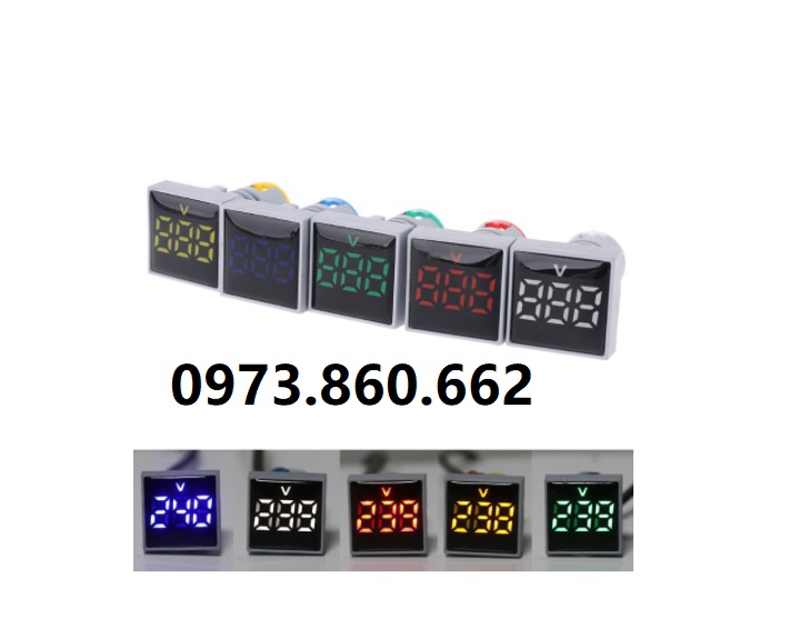 Đèn LED điện tử hiển thị  Ampe phi 22mm, 0-100A