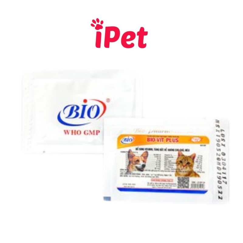 ▧  Bột Bổ Sung Vitamin Tăng Đề Kháng Cho Chó Mèo Bio-Vit 5g - iPet Shop