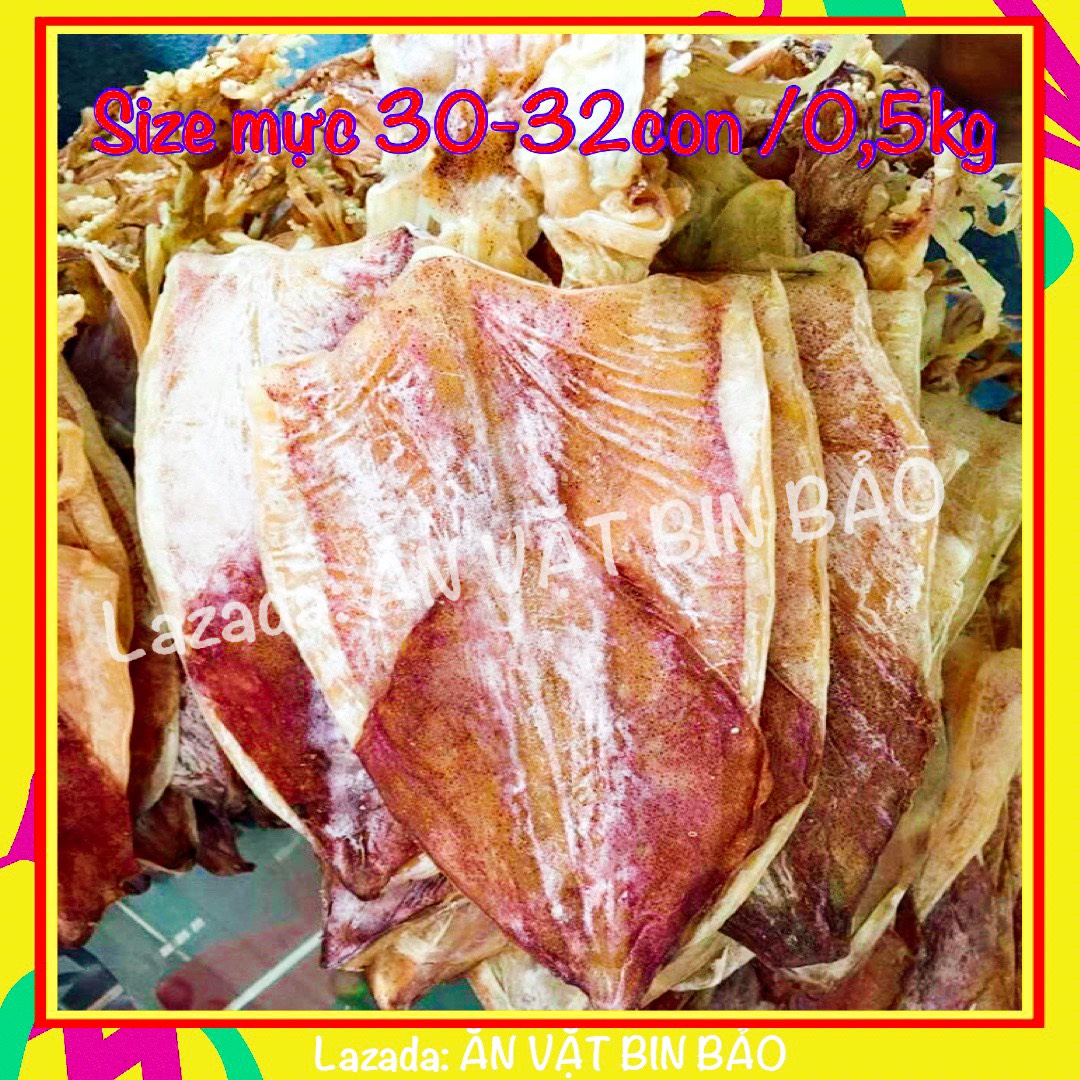 0.5Kg MỰC KHÔ PHAN THIẾT SIZE 30-32 CON