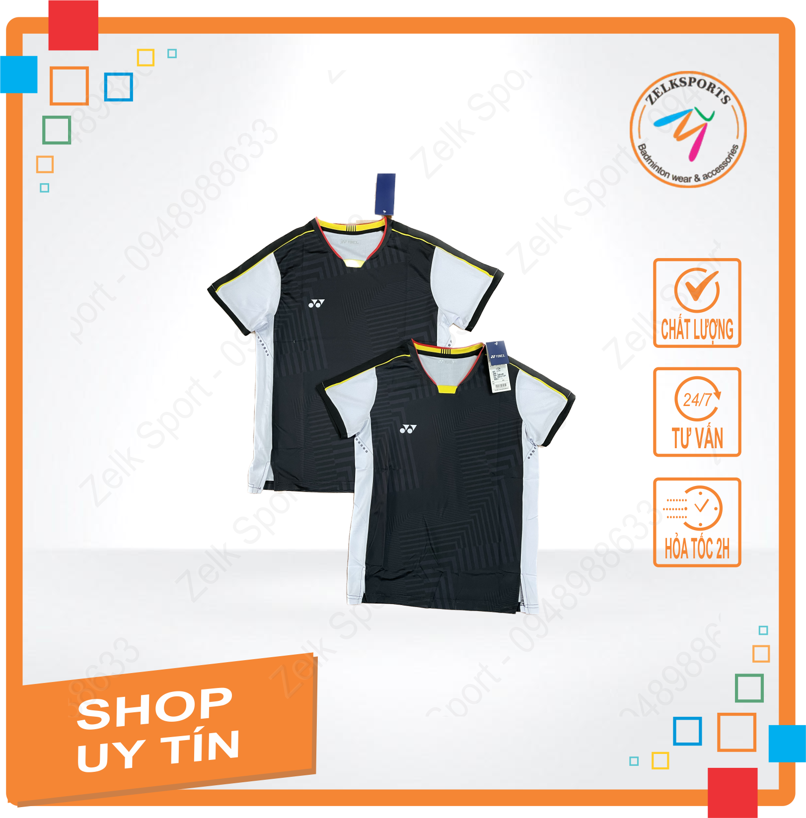 Áo cầu lông yonex 6294 đen