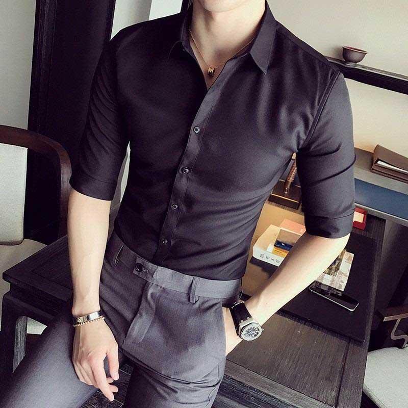 Combo 2 sơ mi (trắng + đen) cực chất
