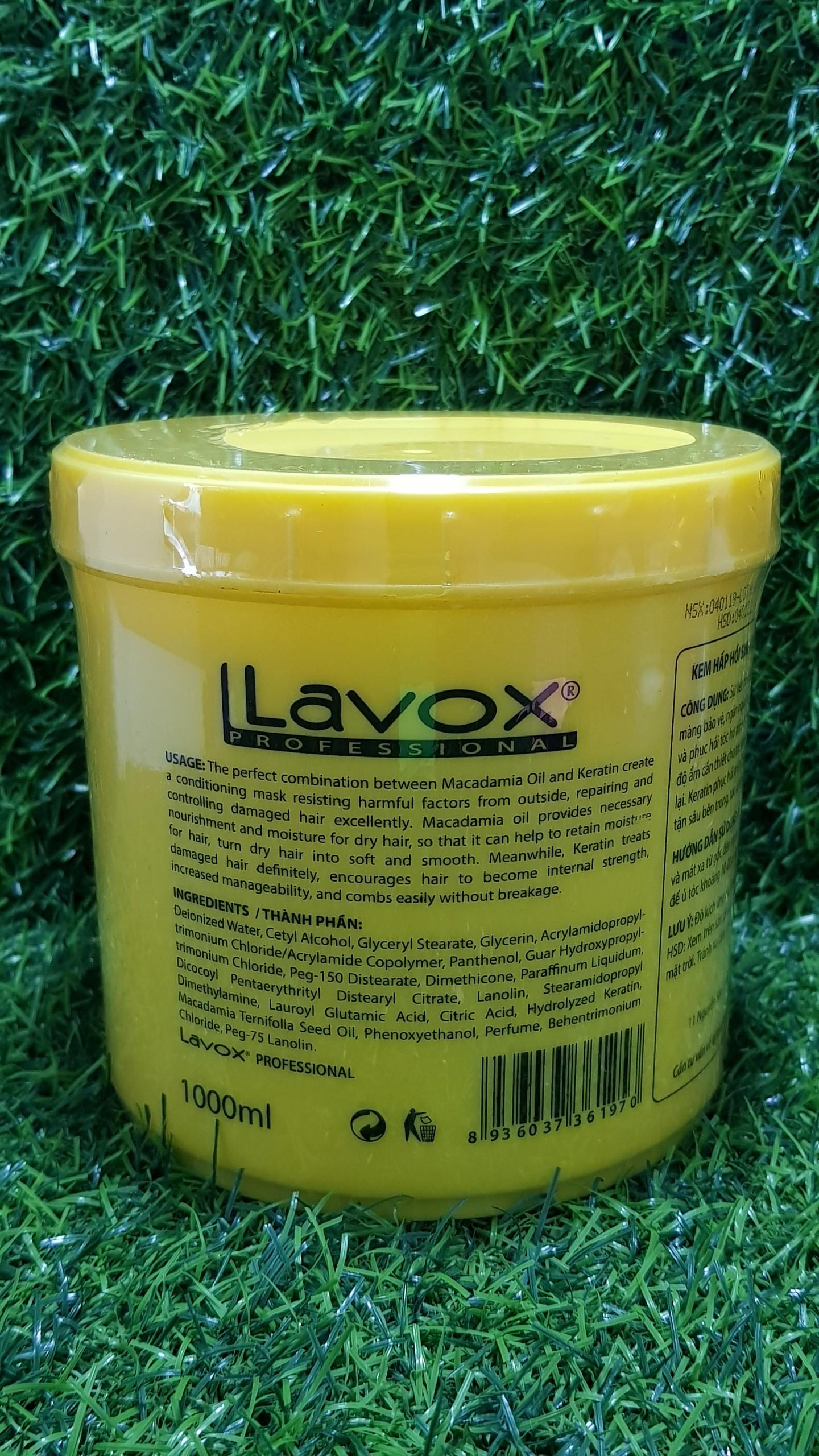 Kem ủ tóc Lavox dành cho tóc hư tổn 1000ml